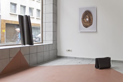 Ruth Weigand With two dead peacocks and a girl